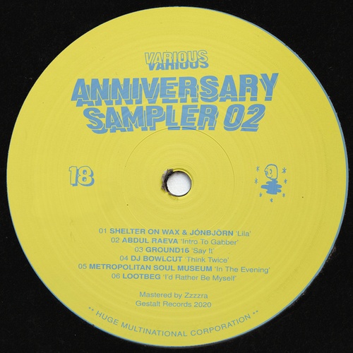 Metropolitan Soul Museum, Lootbeg, Shelter On Wax, Jónbjörn, Abdul Raeva, Ground16, DJ Bowlcut-Anniversary Sampler 02