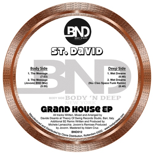 St David, Jovonn, Nu-Cleo-Grand House EP