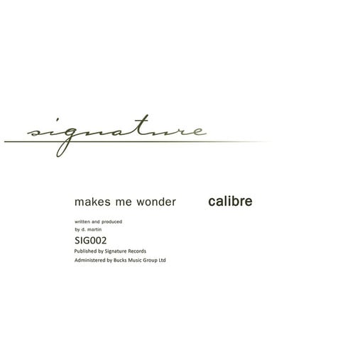 Calibre-Makes Me Wonder / Got To Have You