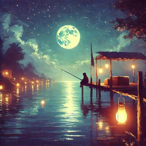 Moonlit Fishing