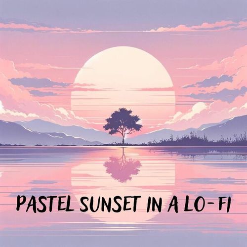 Lo-fi Chill Zone-Pastel Sunset in a Lo-fi