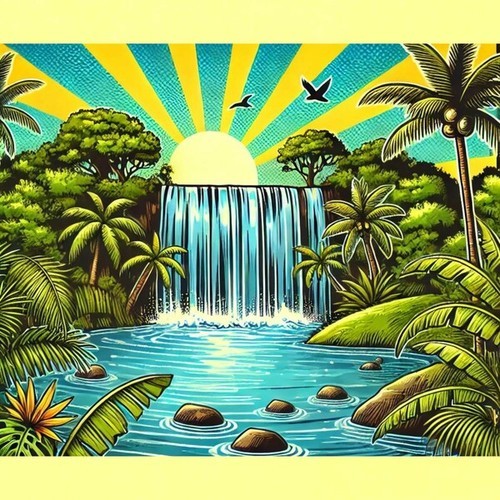 Tropical Waterfall